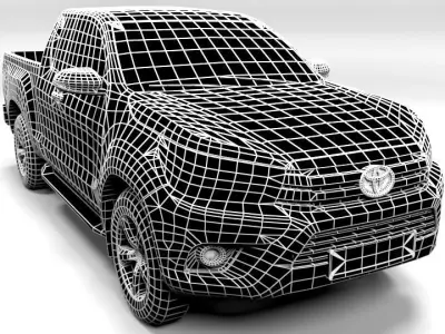 TOYOTA HILUX DOUBLECAB Low-poly 3D model