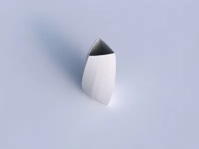 Vase twist triangle with bands 3D print model