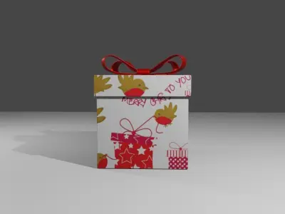 Gift Box - Caixa de Presente Low-poly 3D model