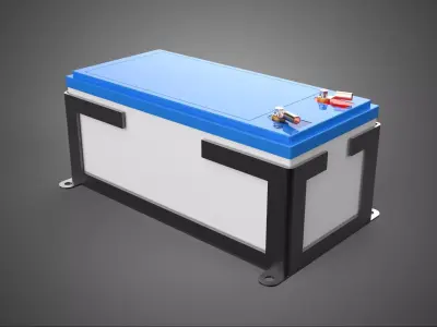 STANDARD BATTERY ACCU ACCUMULATOR CASING MOUNTING FRAME HOLDER 3D model