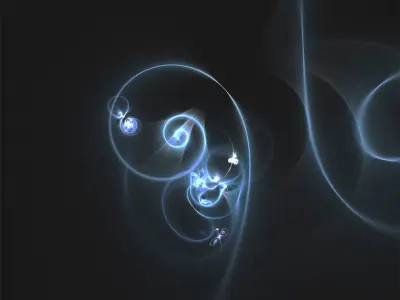 Fractal abstract lights background set 3D model