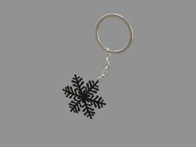  ice-star keychain BLACK 3D model
