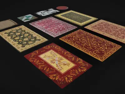 Carpets 02-11 Low-poly 3D model