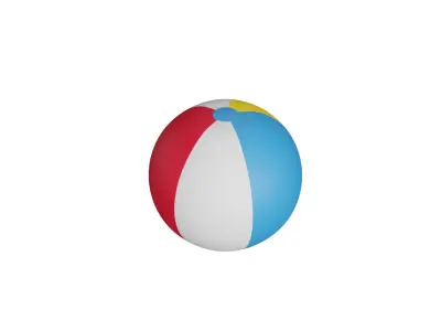 Beach Ball  Low-poly 3D model