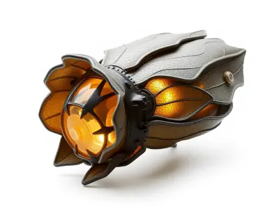 Futuristic Lantern Model Pack for Versatile Rendering Low-poly 3D model