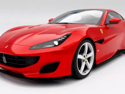 Ferrari Portofino 2018 Low-poly 3D model