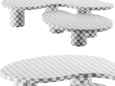 Andrea and Luca Nesting Tables Low-poly 3D model