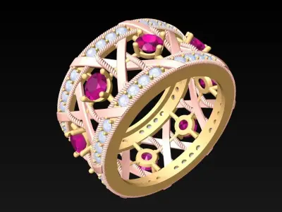 Diamond Rings  - N721 3D print model