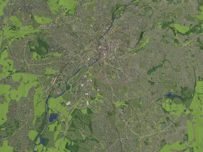 Leeds England - city and urban 3D model