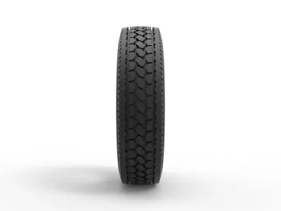 Truck tire Scale 1 to 25 3D print model