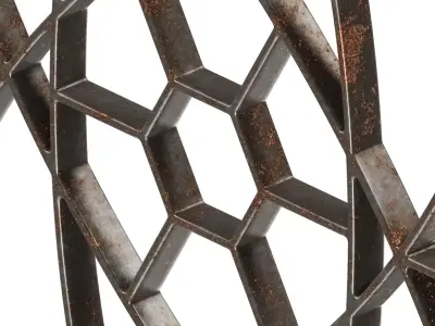 Rusty Fabulous Window Grill 3D model