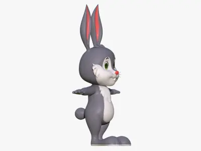 Cartoon Rabbit 3D model