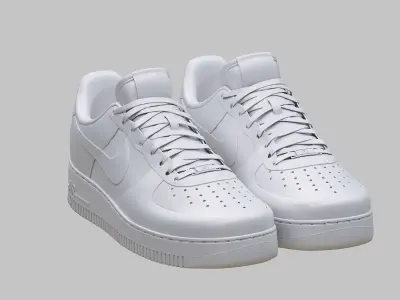 Nike Air Force shoe Low-poly 3D model