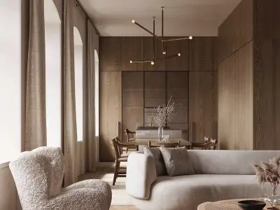 Wabi-sabi livingroom 3D model