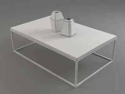 Marble Table Rectangle  3D model