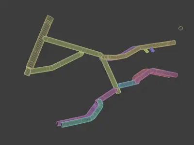 Bike Frame 3D model