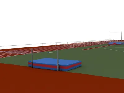 Athletics stadium 3D model