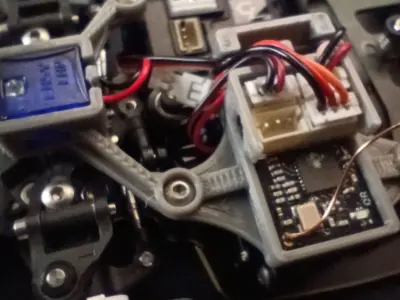 Support Receiver  Transponder  Cable Holder for 1-28 GLR RC Car 3D print model