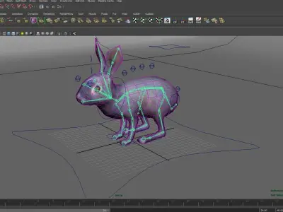 3d Police rabbit Rigged Low poly model Low-poly 3D model purchase