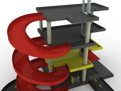 Toy Car Garage 3D model buy