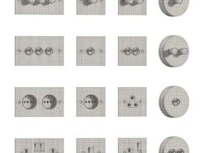 Switches and Sockets by deVOL 3D model