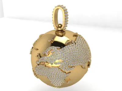 Globus Pendant 3705 3D print model