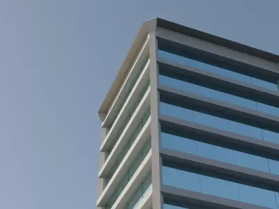 Procedural Building skyscraper V1 - Geometry Nodes Blender  3D model