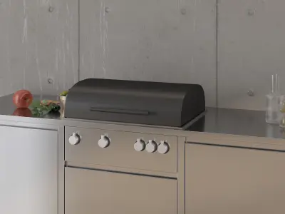 Modern Outdoor Kitchen 03 Free 3D model