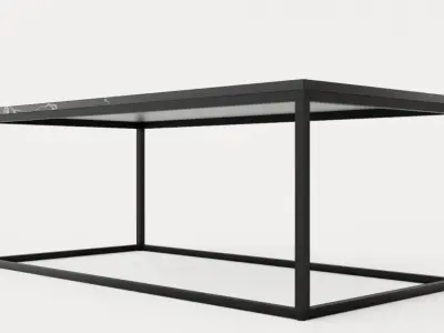 Carrie Coffee Table 120 Cm Marble Black Low-poly 3D model