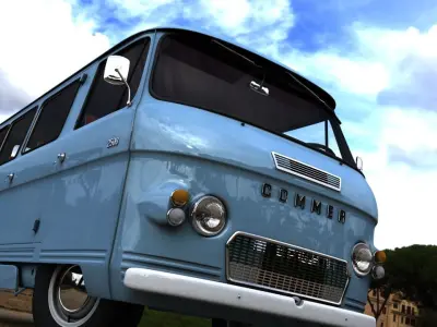 COMMER 2500 BUS 1968 3D model