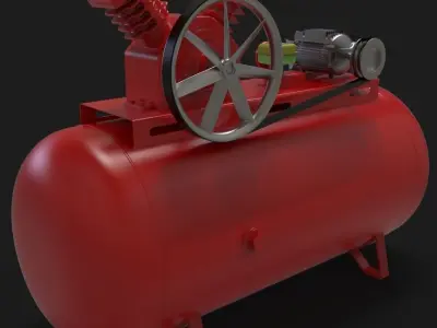 2 Hp Air Compressor Free 3D model