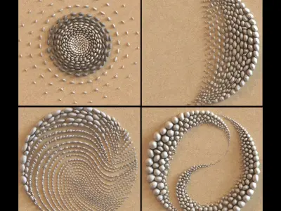 7 sci-fi stone assets 3D model