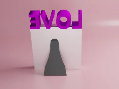 PHOTO FRAME Low-poly 3D model 4