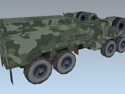  Heavy Expanded Mobility Tactical Truck HEMTT lowpoly model Low-poly 3D model