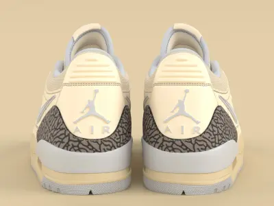 Air Jordan Legacy 312 Low Football Grey Low-poly 3D model