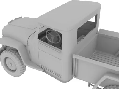 truck jeep Low-poly 3D model
