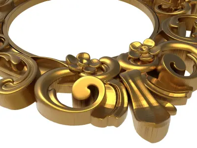 carved frame 3D model 11