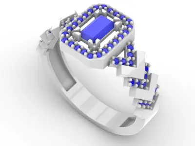 Jewelry Diamond Ring Model RG60 Free 3D print model