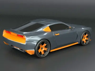  Stylish muscle car concept 3D model