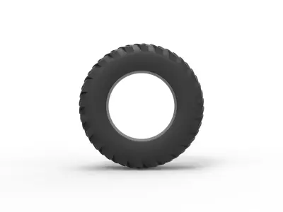 Pulling tractor rear tire 7 Scale 1 to 25 3D print model