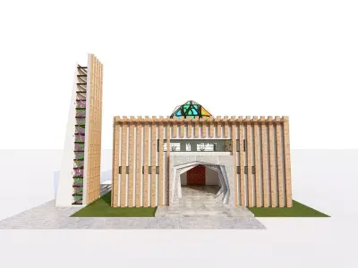 mosque-modern 3D model