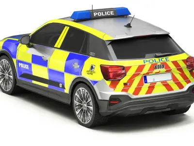 Car Police 7 Low-poly 3D model