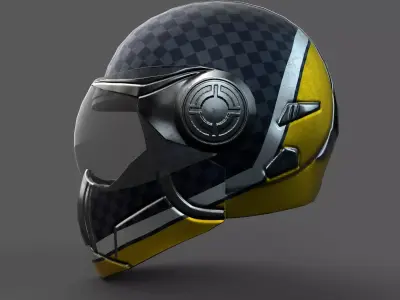 Helmet scifi military combat racer Generic sport scifi human 3d  Low-poly 3D model