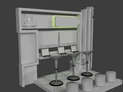 Booth Exhibition Stand a444d 3D model