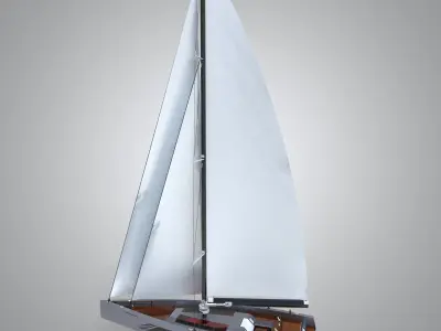 Racing Sailing Yacht 3D model