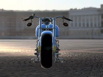 Custom Chopper Low-poly 3D model