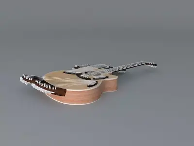 Harp drone string guitar Free 3D model