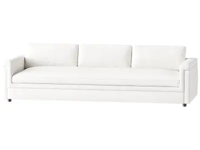 IVORY PERFORMANCE VELVET SOFA 3D model