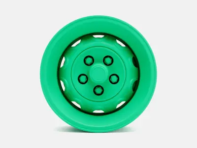 15x7 Mopar Rallye Wheel and Brake 3D print model