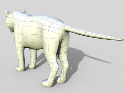 Tiger game ready Low-poly 3D model